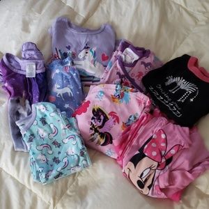8 pair pajama bundle - girls 5 & 6